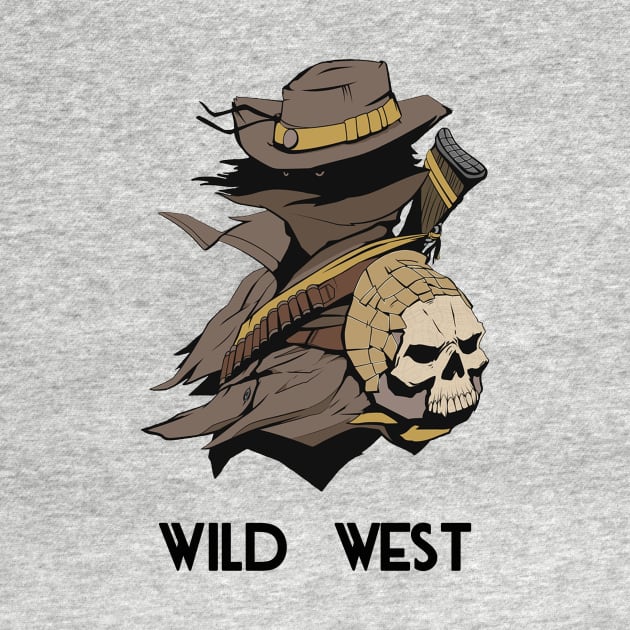 cowboy wild west illustration cartoon by untagged_shop